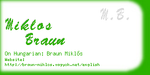 miklos braun business card